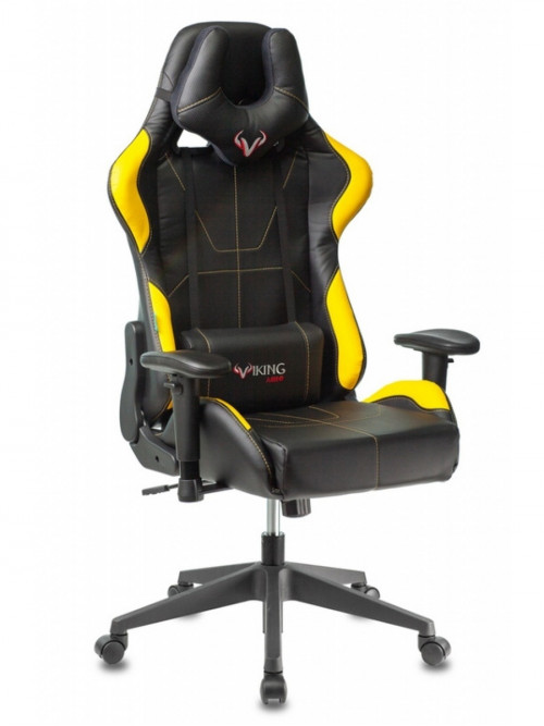 Кресло игровое Zombie VIKING 5 AERO черный/желтый эко.кожа с подголов. крестовина пластик VIKING 5 AERO YELLOW