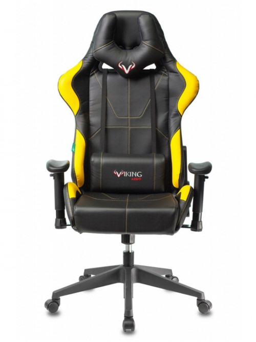 Кресло игровое Zombie VIKING 5 AERO черный/желтый эко.кожа с подголов. крестовина пластик VIKING 5 AERO YELLOW