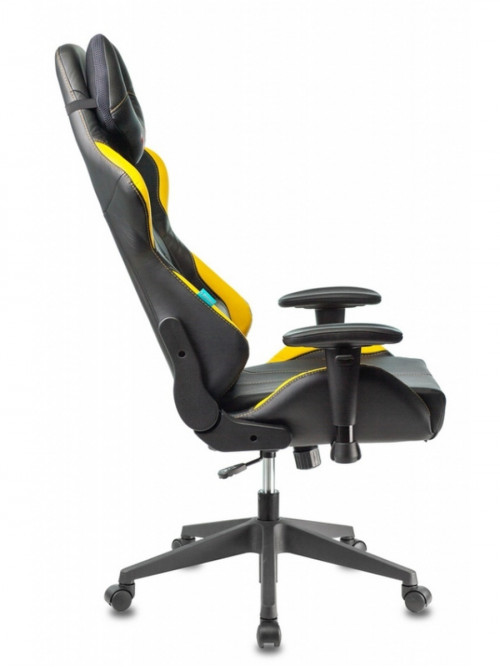 Кресло игровое Zombie VIKING 5 AERO черный/желтый эко.кожа с подголов. крестовина пластик VIKING 5 AERO YELLOW