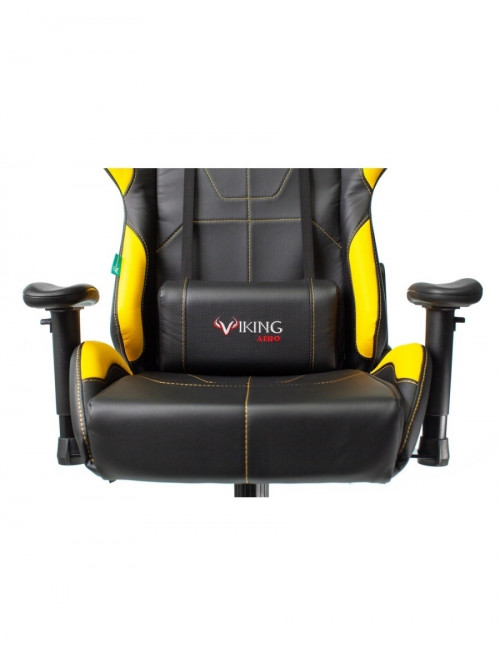 Кресло игровое Zombie VIKING 5 AERO черный/желтый эко.кожа с подголов. крестовина пластик VIKING 5 AERO YELLOW