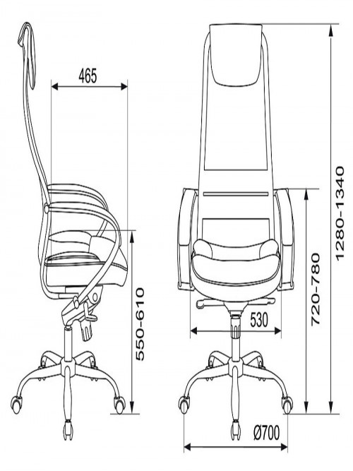 Кресло руководителя CH-609SL черный TW-01 TW-11 эко.кожа/сетка с подголов. крестов. металл  CH-609SL/BLACK