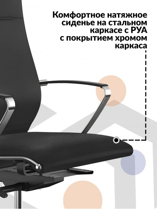 Кресло ErgoLife SynchroSit Well B2-195K - EcoLeather(Infinity) /Ach246/Nc200/K5cL(MS2.0Ch/M23.B22.G18.W03) (Черный)