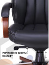 Кресло руководителя T-9922WALNUT черный кожа крестов. металл/дерево T-9922WALNUT/BLACK