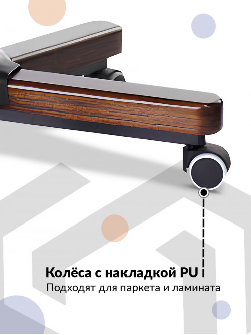 Кресло руководителя T-9923WALNUT черный кожа крестов. металл/дерево