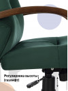 Кресло руководителя T-9928WALNUT Fabric зеленый Italia Green крестов. металл/дерево