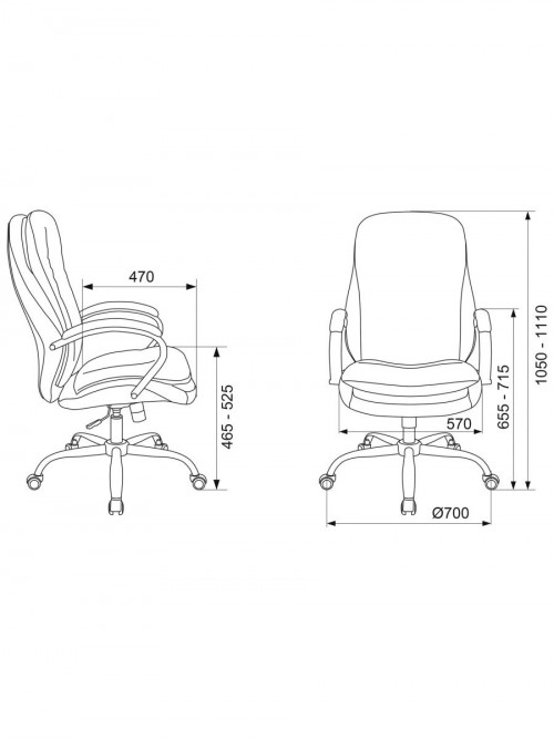 Кресло руководителя T-9950SL Fabric серый Alfa 44 крестов. металл хром T-9950SL/ALFA44