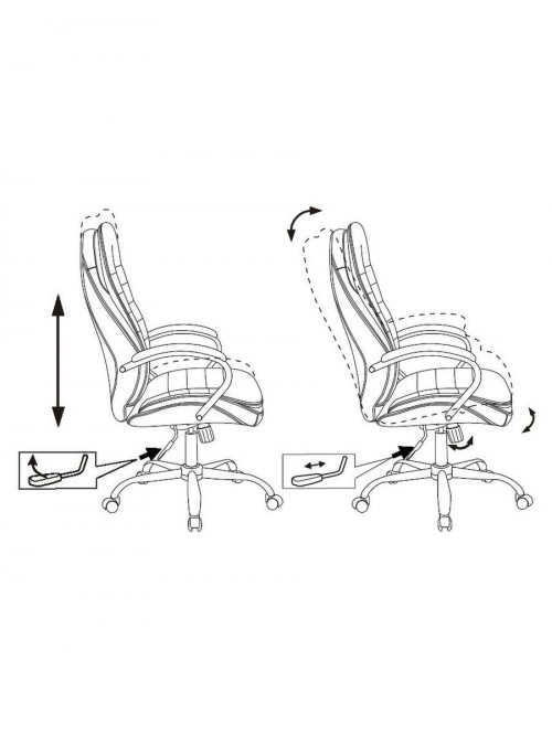 Кресло руководителя T-9950SL Fabric серый Alfa 44 крестов. металл хром T-9950SL/ALFA44