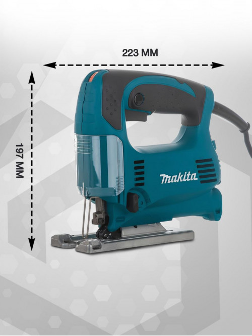 Лобзик Makita 4329KX1 450Вт 3100ходов/мин (элект.сеть) (кейс в комплекте)