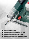 Лобзик Metabo Steb 65 Quick 450Вт 3000ходов/мин (элект.сеть)