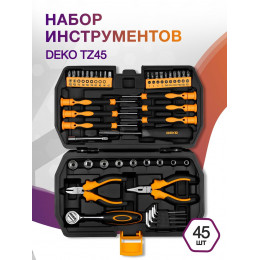 Набор инструментов Deko TZ45 45 предметов (жесткий кейс)