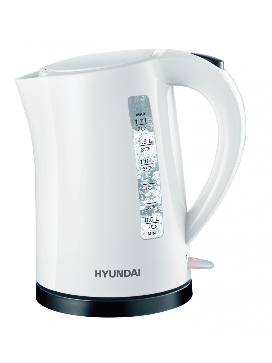 Чайник Hyundai HYK-P1409 1.7л. 2200Вт белый/черный (пластик)